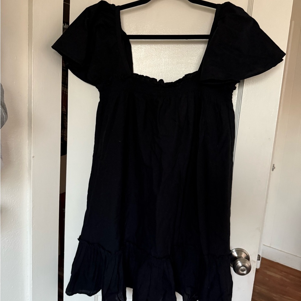 Cotton On Black Ruffle Dress